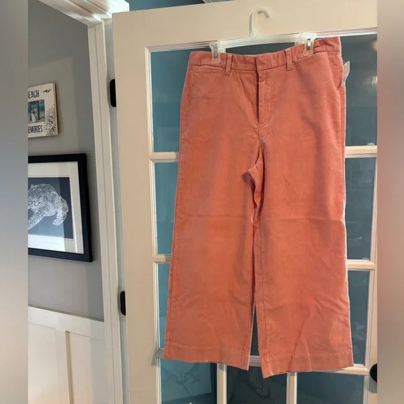 Coral Wide-Leg Corduroy Pants - Picture 1 of 6